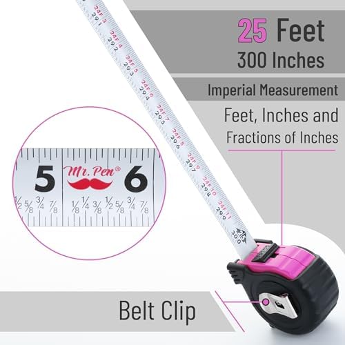 Mr. Pen- Retractable Tape Measure 25 ft, Easy Read - Image 2