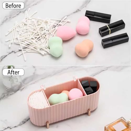 Tecbeauty Qtips Holder, 3 Grids Separate Cotton Swabs Ball Dispenser, Storage - Image 5