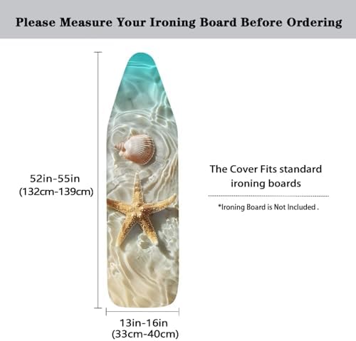 Household Iron Board Covers, Starfish Shell Beach Print Ironing Board Cover - Image 5