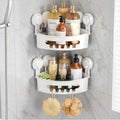 TAILI Suction Corner Shower Caddy, Bathroom Shelf Storage Basket Wall Mounted by TAILI
