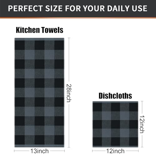 Mordimy 8 Pack Kitchen Towels and Dishcloths Set - Image 6