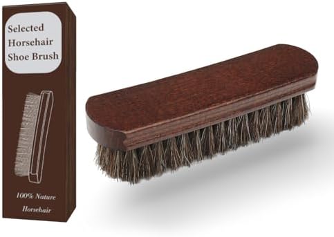 Professional 100% Horsehair Shoe Brush Premium Soft Horsehair Dauber Applicators by LYSSRA