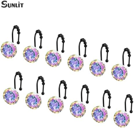 Sunlit Rustic Decorative Shower Curtain Hooks, Cabin Shower Curtain Hooks - Image 4