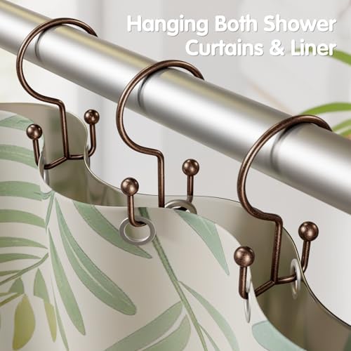 OEH Shower Curtain Hooks, Metal Shower Curtain Rings, Bronze Shower Curtain - Image 7