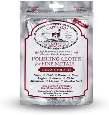 Cape Cod Polishing Cloths for Fine Metals | Jewelry Cleaner and Tarnish Remover by CAPECOD