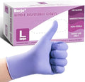 Borje Nitrile Exam Gloves Large, Iris Blue by Borje