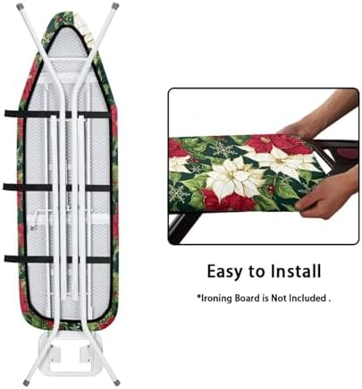 Christmas Floral 54 x 15 Ironing Board Cover Standard Full Size Elastic Edge - Image 4