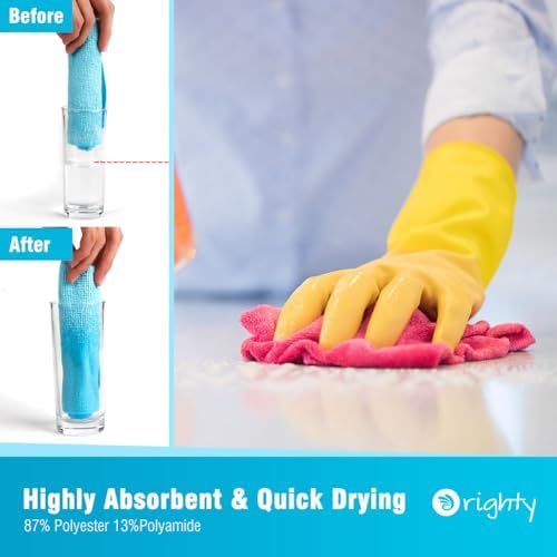 Orighty Microfiber Cleaning Cloth Bulk, 150 Pack Cleaning Rags 12x12 inch - Image 3