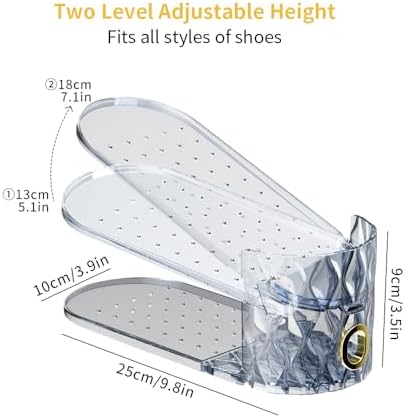 Shoe Slots Organizer, Adjustable 15 Pack Shoe Stacker - Image 3