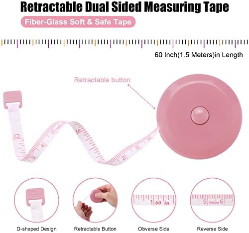 Tape Measures Retractable, Fabric Measuring Tape, 60 Inch Small Sewing Tape - Image 2