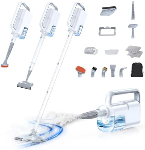 10-in-1 Steam Mop, Detachable Handheld Steam Cleaner by LABIGO