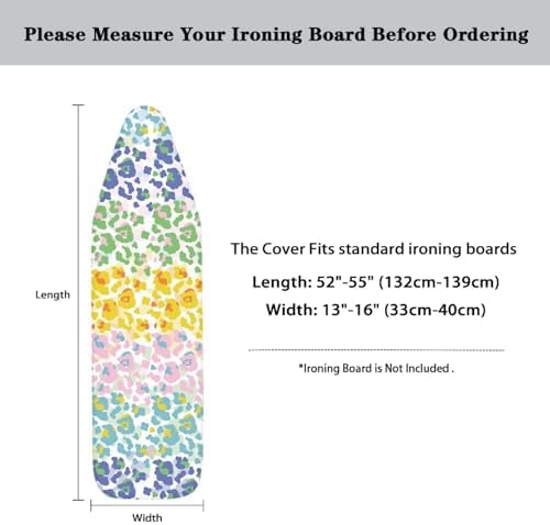 Cute Colorful Leopard Ironing Board Cover and Pad Standard Ironing Board Cover - Image 6