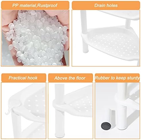 4 Tier Corner Shower Caddy, Plastic Shower Organizer - Image 6