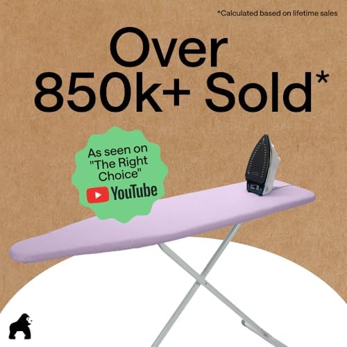 GORILLA GRIP Padded Ironing Board Cover, 15x54 Light Purple - Image 6