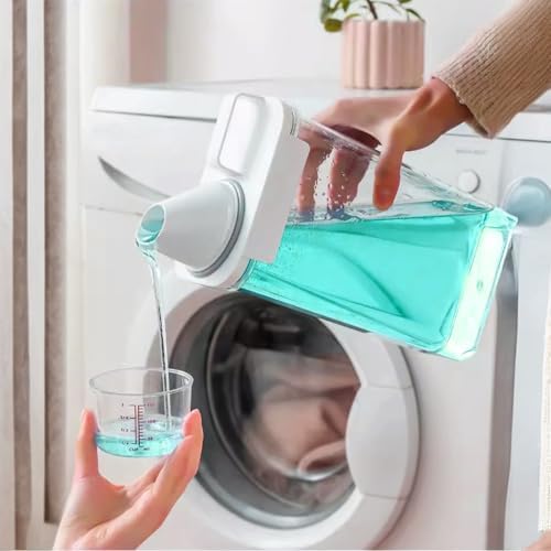 5 Pcs Liquid Laundry Detergent Dispenser 78 oz Clear Soap Powder Container - Image 6