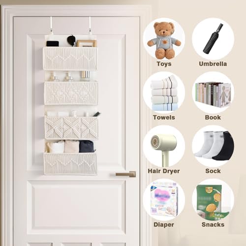 janebeauties Over the Door Organizer Macrame Boho Nursery Storage - Image 6