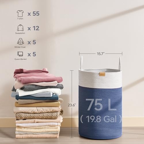 Nunsino Laundry Hamper 75L, Large Laundry Basket - Image 6