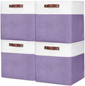 Bagnizer 13x13 Cube Storage Bins, Collapsible Fabric Storage Box, 4 Pack Closet by Bagnizer