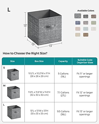 SONGMICS Storage Cubes, 13-Inch Foldable Closet Organizers - Image 4