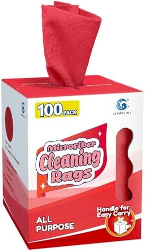 GLIMGLINT Microfiber Cleaning Cloth 100 Pack, Reusable Paper Towels 11 x 9 by Unknown