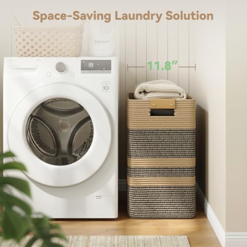 Nunsino 75L Laundry Basket, Cotton Rope Laundry Hamper - Image 3
