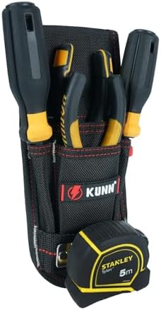 KUNN Small Tool Pouch with Belt Clip, Utility Tool Organizer with Tape Measure by KUNNWORKGEAR