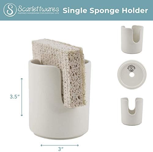 scarlettwares Sponge Holder for Kitchen Sink, Ceramic Countertop - Image 3