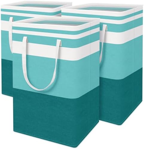 BlissTotes 3-Pack Laundry Basket, Collapsible Laundry Hamper by BlissTotes