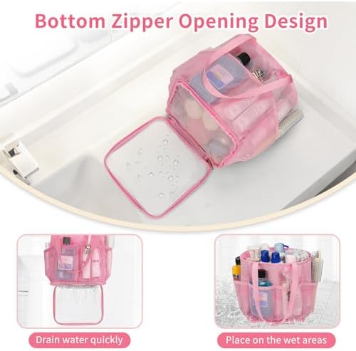 Shower Caddy Portable for College Dorm Room Essentials, Hanging Shower Caddy - Image 3