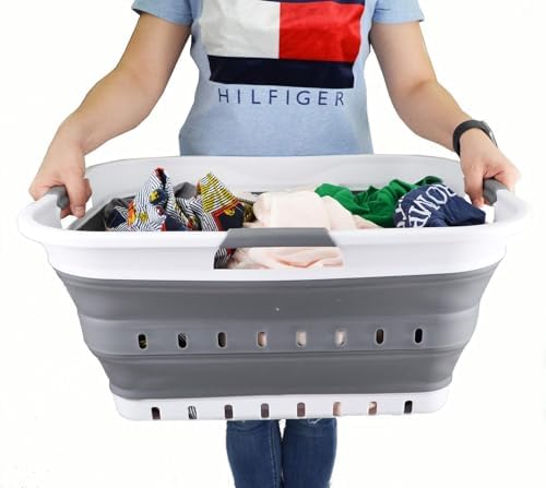 SAMMART 42L Collapsible Plastic Laundry Basket - Image 6