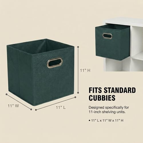 Household Essentials Foldable Fabric Storage Cubes 6-Pack – 11x11x11 Stackable - Image 2