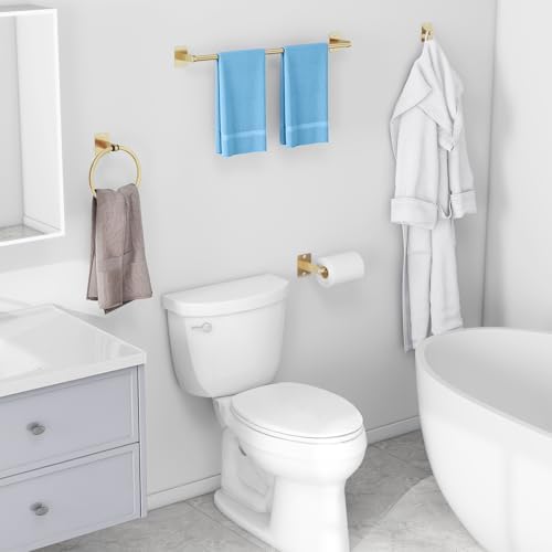 KLJKPA Bathroom Accessories Set, 4-Piece Gold Bathroom Hardware Set - Image 6