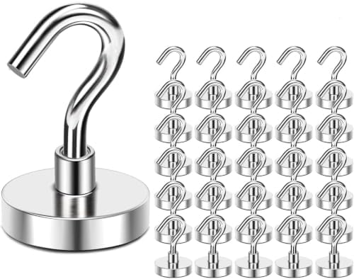 MIKEDE 35 Pcs Magnetic Hooks 30Lbs+ Strong Magnet Hook by MIKEDE