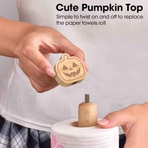 KitchLife Cute Wooden Paper Towel Holder Countertop - Image 5
