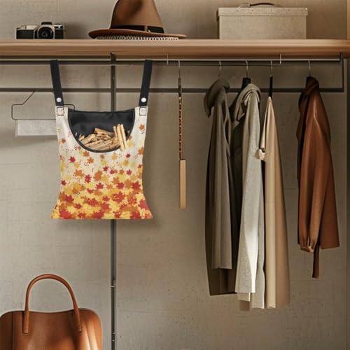 Maple Leaf Print Clothespin Bag Clothespin Bag - Image 5