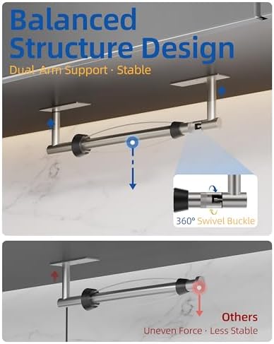 RUACQ Paper Towel Holder Under Cabinet, One Hand Tearing - Image 3