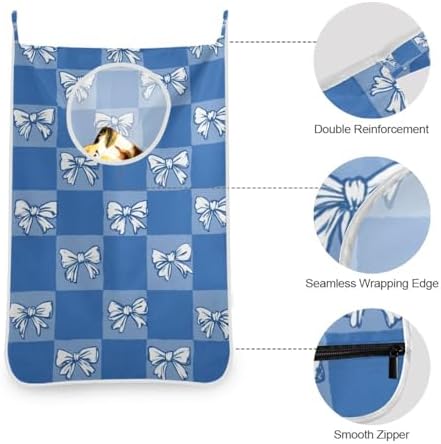 2PCS Hanging Laundry Hamper Bag Over the Door Laundry Hamper Wall Hamper Large - Image 6