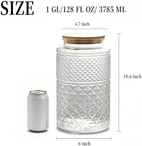 1 Gallon Large Vintage Glass Storage Jar - Image 4