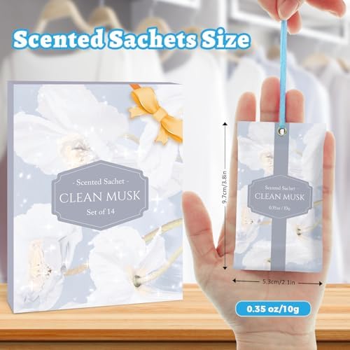 STRN Scented Sachets for Drawer and Closet, Clean Musk Scent 14-Pack - Image 3