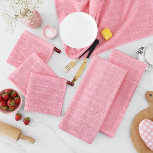 Kitinjoy 100% Cotton Terry Kitchen Dish Cloths, 12”x 12” - Image 3