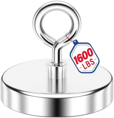 1600 LBS Heavy Duty Fishing Magnet, 4.72 Inch Neodymium Magnet by Unknown