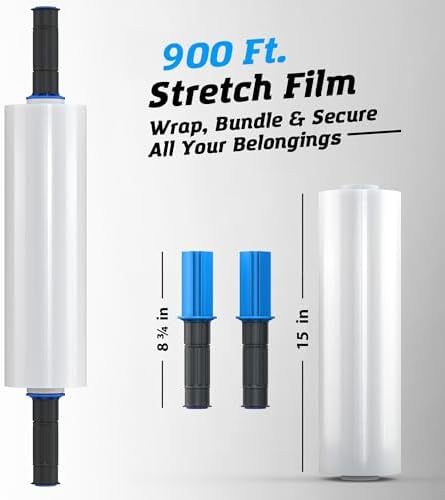 2 Rolls x 15" x 900 FT x Clear Heavy Duty Plastic Stretch Wrap Shrink Film - Image 2
