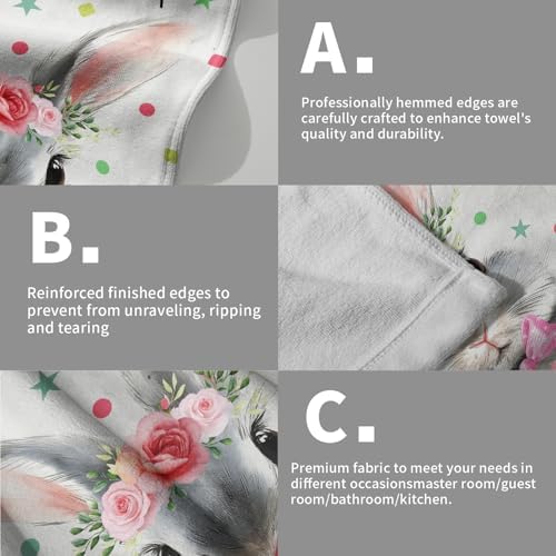 Happy Easter Bath Hand Towels 2 Pack Mr & Mrs. Rabbits Kitchen Tea Dish Towels - Image 5