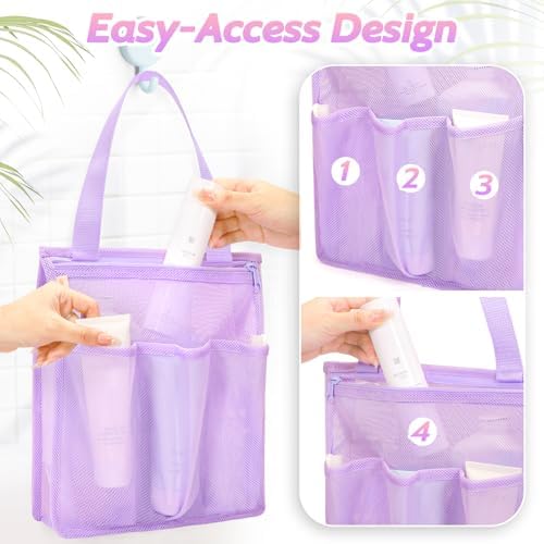 famichan Portable Mesh Shower Caddy, Gym Travel Camp Dorm Room Essentials - Image 2