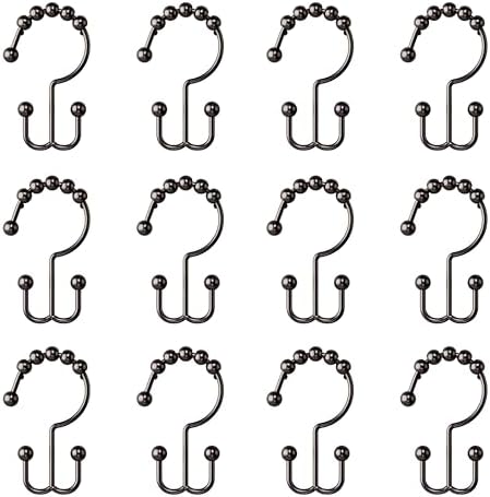 Zenna Home Metal Double Glide Shower Rings, Oil Rubbed Bronze – Set of 12 Heavy - Image 6