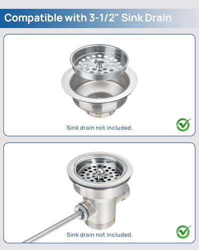 3 PCS Commercial Garbage Disposal Cover, Kitchen Sink Drain Basket Strainer - Image 4