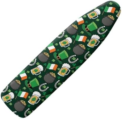 Irish Flag Shamrock Ironing Board Cover, Stretch St. Patrick's Day Hat Beer by Daulesho