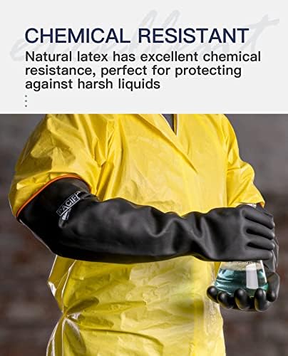 PACIFIC PPE 22 Inch Latex Chemical Resistant Gloves, Heavy Duty, Waterproof - Image 4
