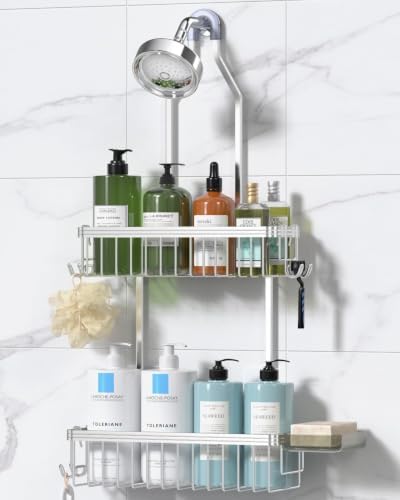 YASONIC Never Rust Shower Caddy Hanging, Aluminum Shower Racks by YASONIC