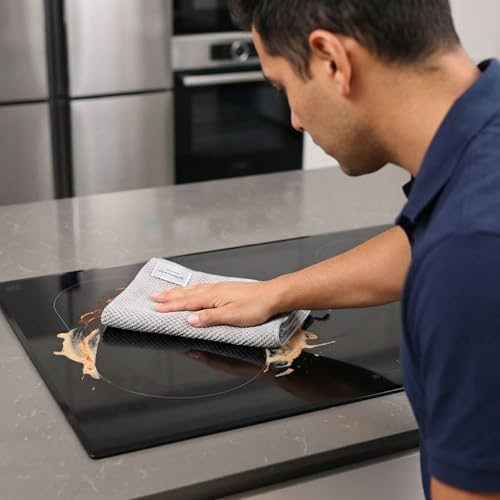 Microfiber Cleaning Cloths 6-Pack, Absorbent Textured Towels Large 12x16 In - Image 2